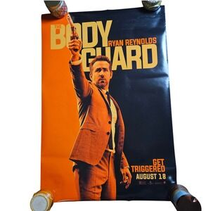 The Hitmans Bodyguard Movie Poster Ryan Reynolds 27x40 Original DS 2017 Teaser